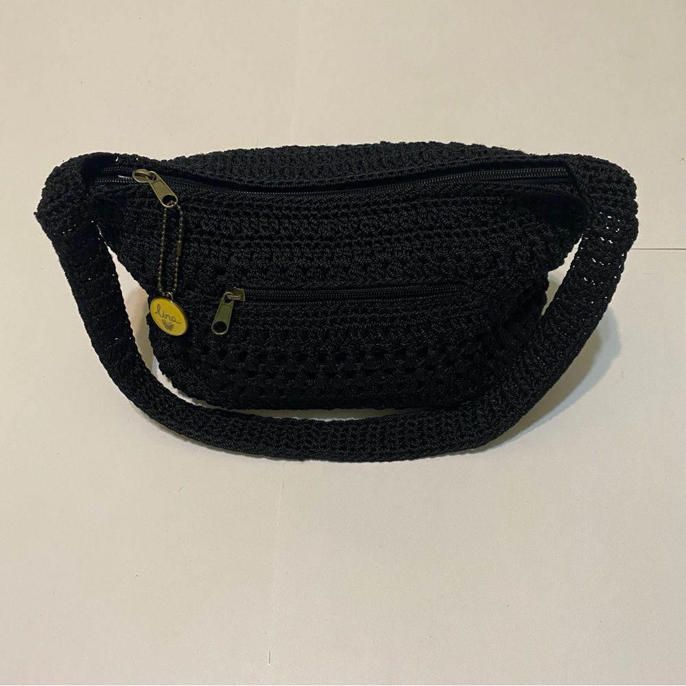 Lina knitted black bag